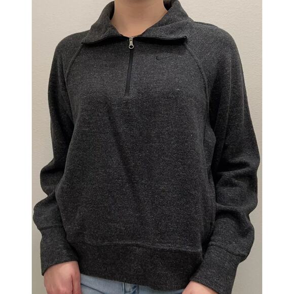 [Nike] Charcoal Heathered Gray Therma-FIT 1/2 Zip Pullover Training Top Sz Large - Picture 12 of 12